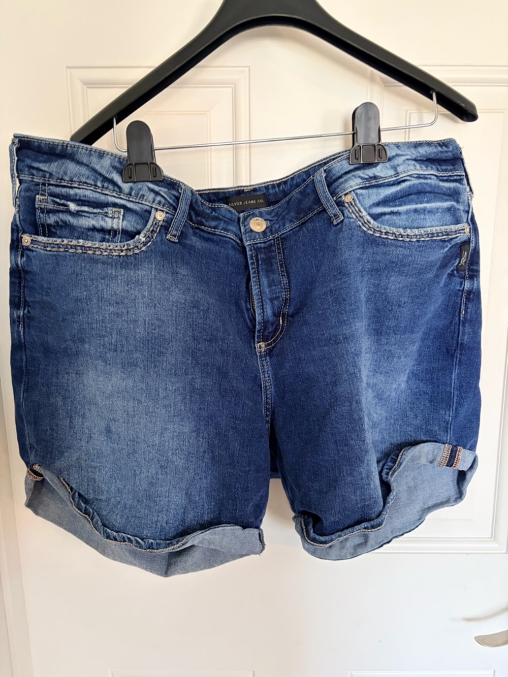 Silver Jeans Blue Rolled Cuff Denim Shorts